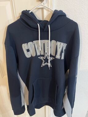 NFL Cowboys Navy and Gray Pullover Hoodie